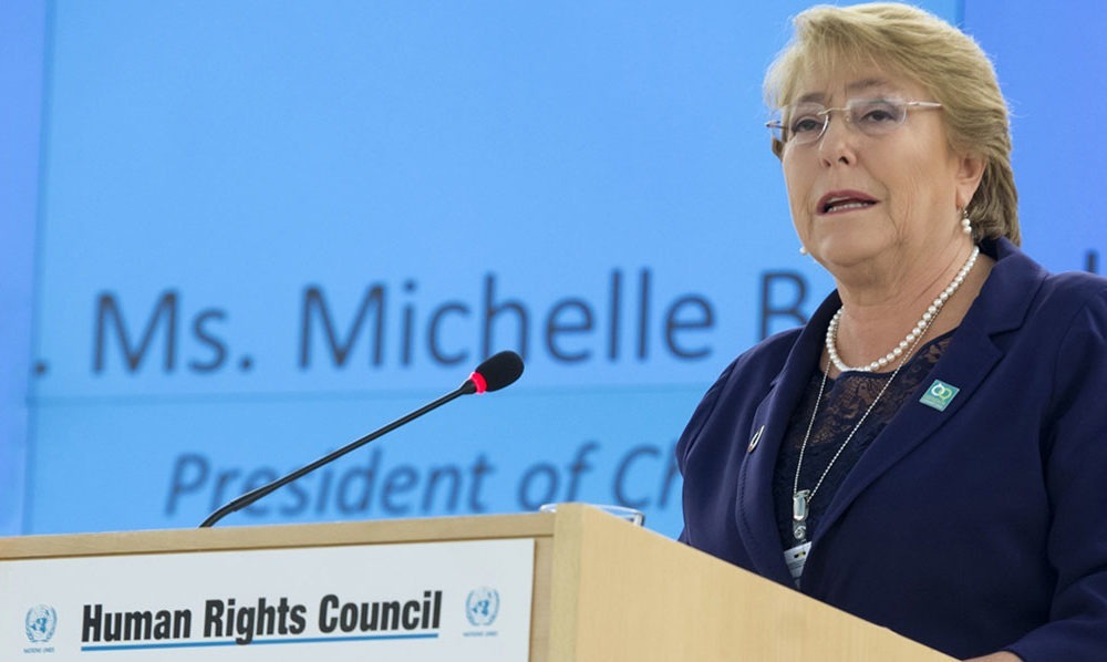 Who is Michelle Bachelet the new UN Human Rights chief giving